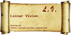 Leiner Vivien névjegykártya